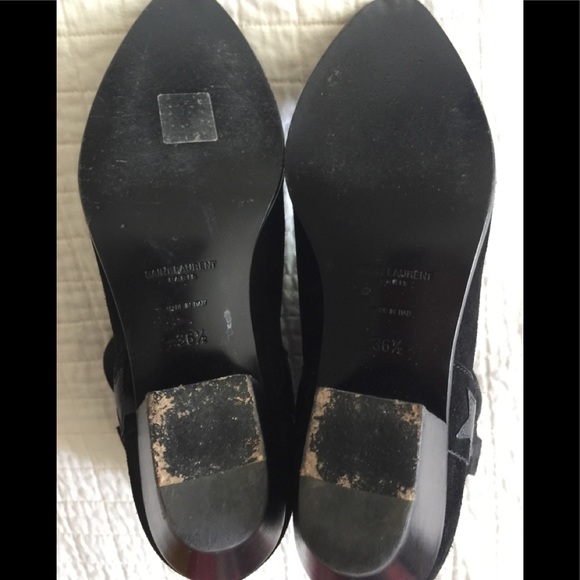 Saint Laurent black suede “Wyatt” bootie w/stars - Picture 5 of 8